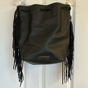Victoria Secret leather/suede fringe backpack